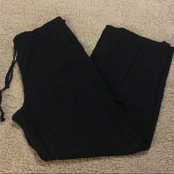 🎀 Maurices Black Wide Leg Linen Palazzo Pants EUC - Picture 5 of 12